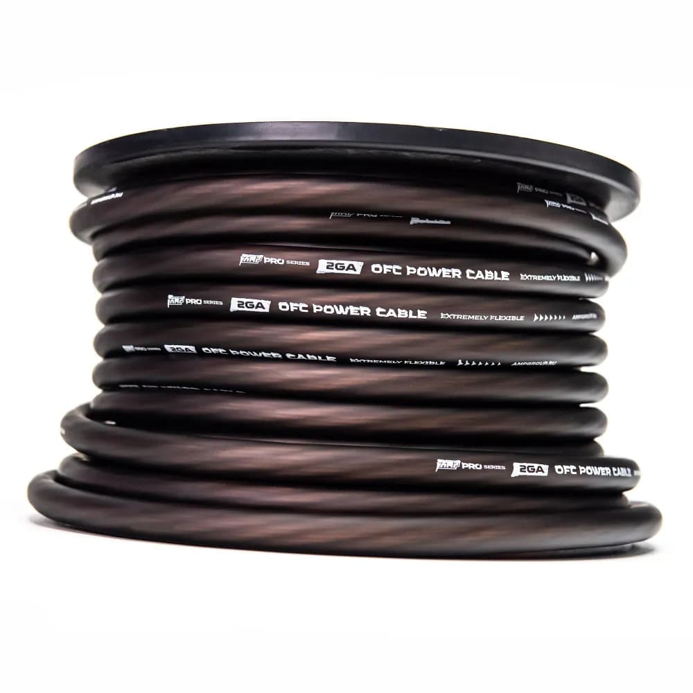 Power cable AMP PRO 2Ga OFC Black