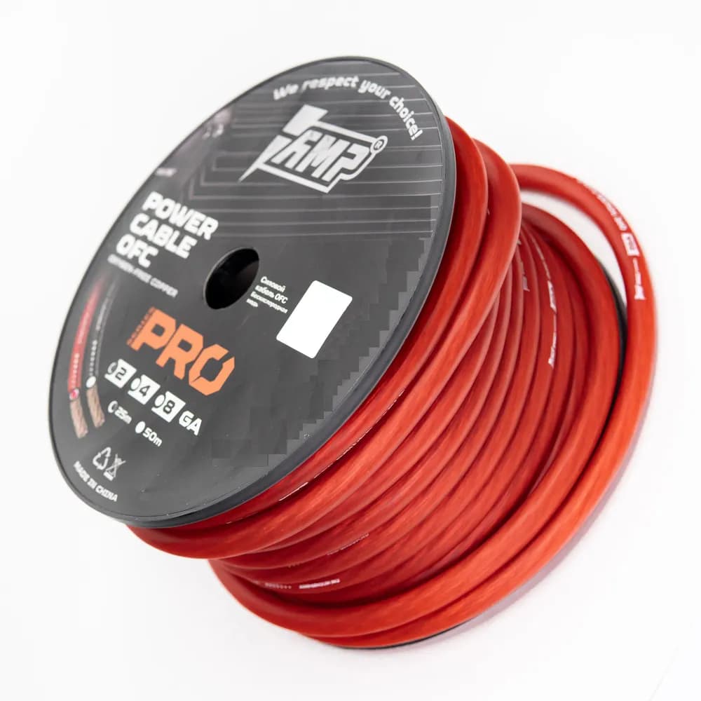 Power cable AMP PRO 2Ga OFC Red