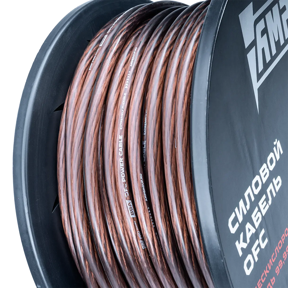 Power cable AMP PRO 8Ga OFC Black