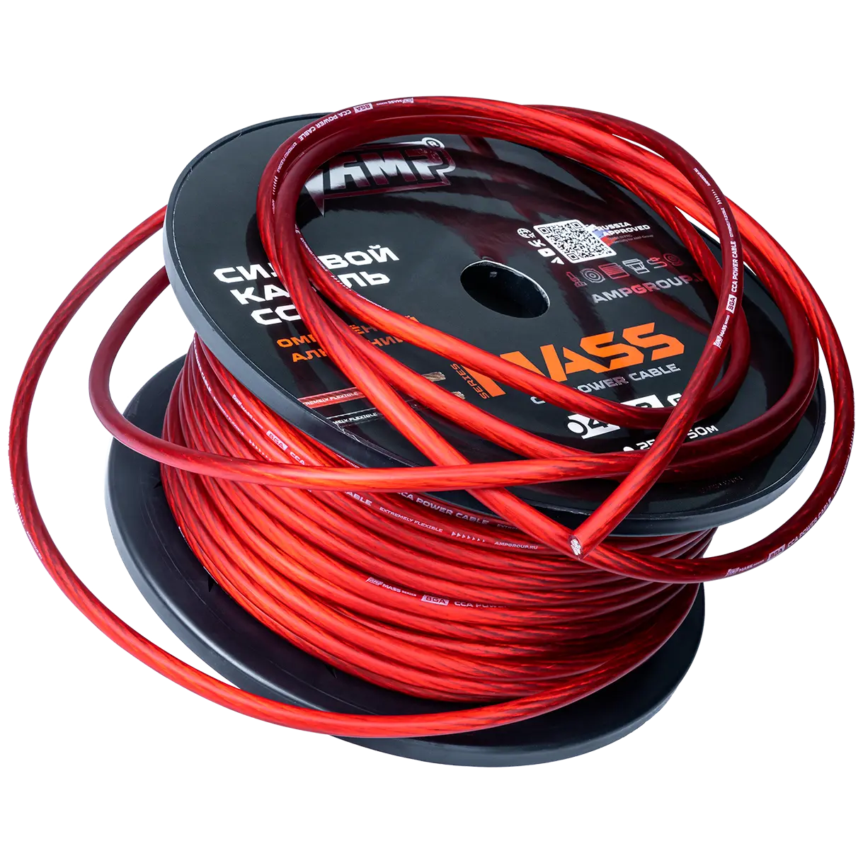 Power cable AMP MASS 8Ga Red